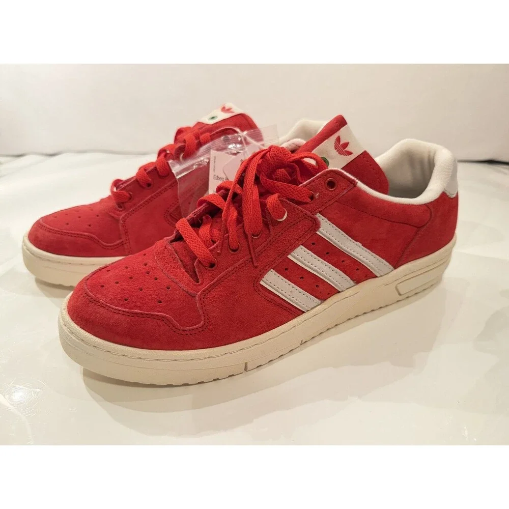 Adidas Edberg 86 Footpatrol Collaboration Scarlet Red Suede Sneakers Mens 11.5